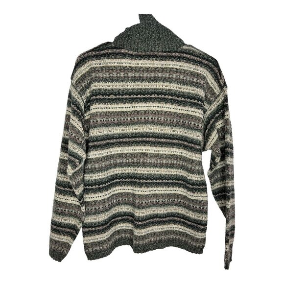 Alps Womens M Fair‎ Isle Knit Green Turtleneck Sweater USA Cozy Cabincore READ - Picture 2 of 9